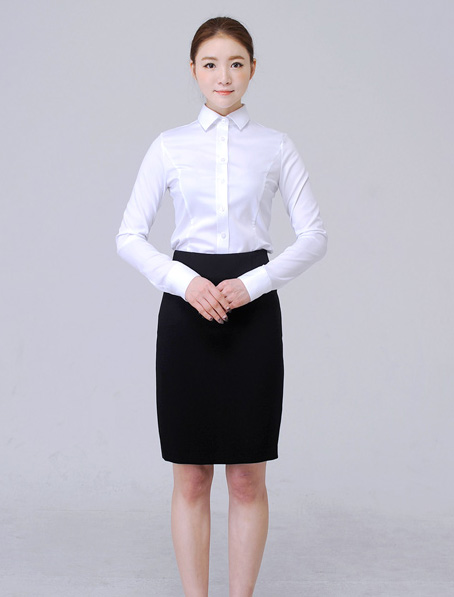 重慶訂做商場(chǎng)女員工襯衫長(zhǎng)